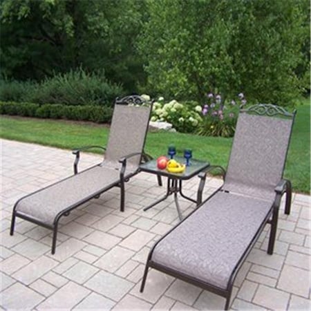 Oakland Living Corporation Oakland Living Corporation 10605-L-3-CF Cascade Sling 3pc Chaise Lounge Set 10605-L-3-CF